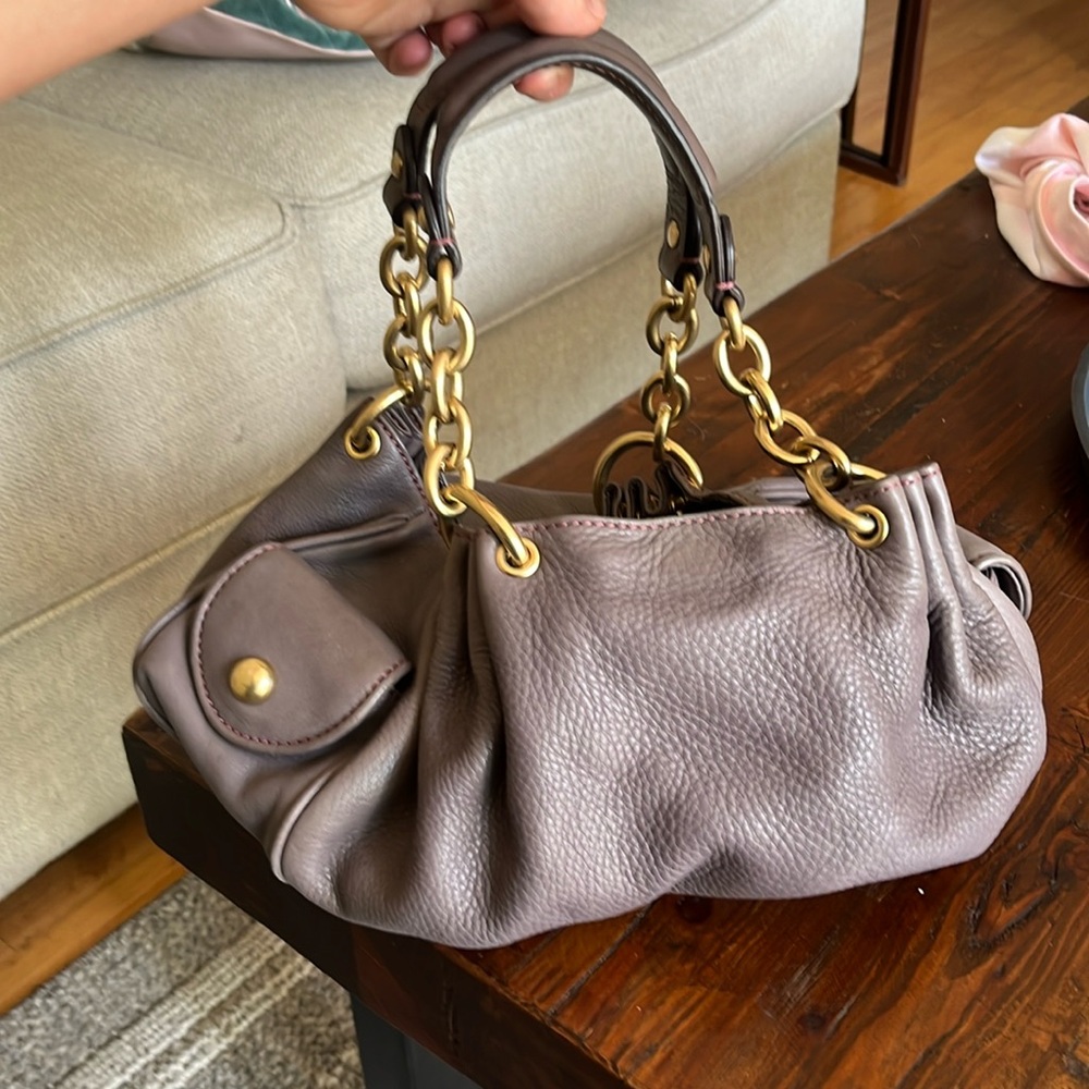 VINTAGE leather juicy couture bag top handle